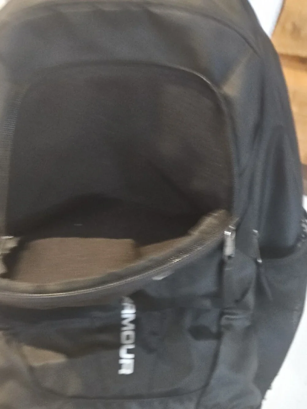 Under Armour Black Backpack with White Logo Bin 5
